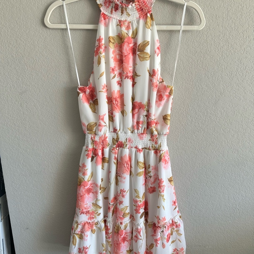 Altar'd State Pink and Gold Floral Dress - Picture 4 of 4